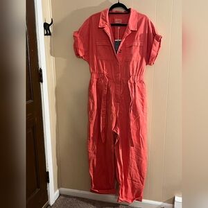Universal Threads Pink Short Sleeve Jumpsuit